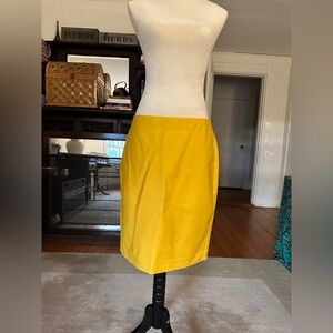 J. Crew Number 2 Pencil Skirt. Cotton. Gold. Size 10. Never worn.